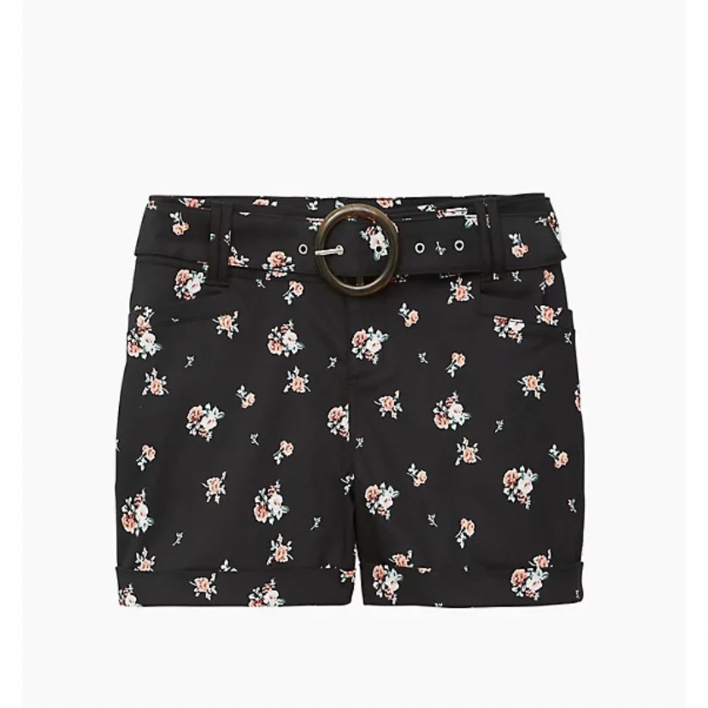 Torrid floral sateen shorts